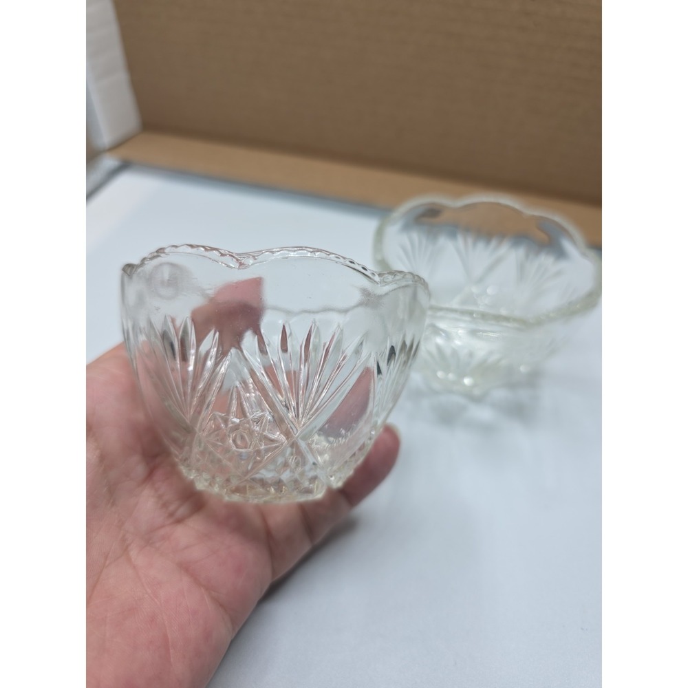 Set Of 2 Godinger Shannon Dublin Crystal Dessert Bowls 2.25" Tall & 3.25" Wide